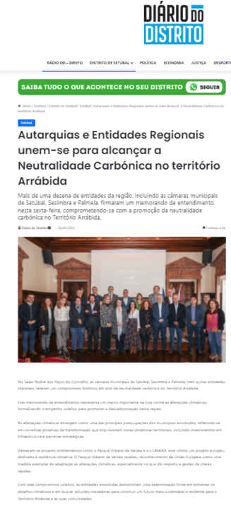 Autarquias e Entidades Regionais unem-se para alcançar a Neutralidade Carbónica no território Arrábida