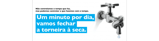 UM MINUTO POR DIA, VAMOS FECHAR A TORNEIRA À SECA