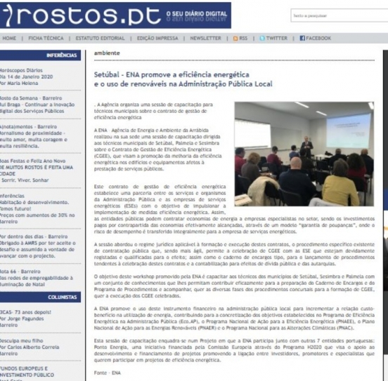  ENA promove a eficiência energética e o uso de renováveis na Administração Pública Local